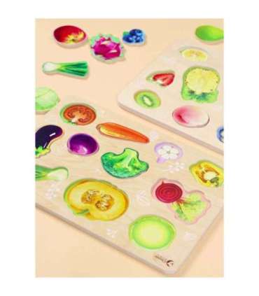 CLASSIC WORLD деревянный Монтессори-пазл «Овощи»