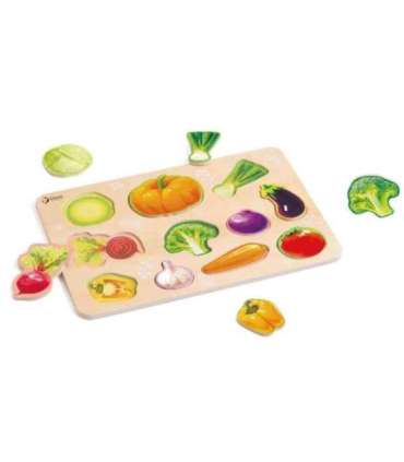 CLASSIC WORLD деревянный Монтессори-пазл «Овощи»