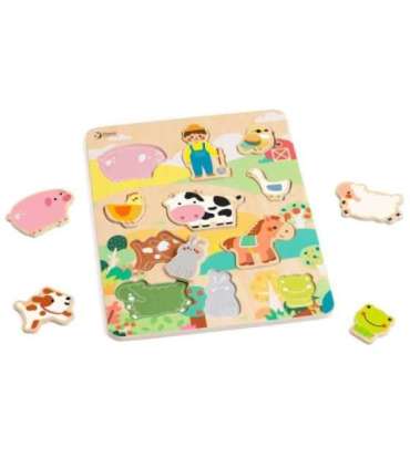 CLASSIC WORLD Деревянная головоломка: сопоставь животных на ферме