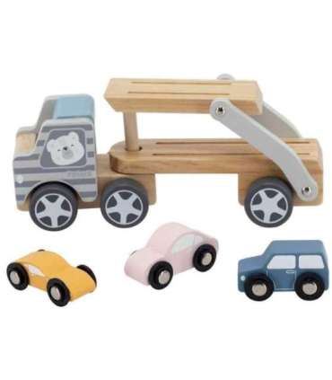 VIGA PolarB puidust autoveok mänguautodega (Montessori)