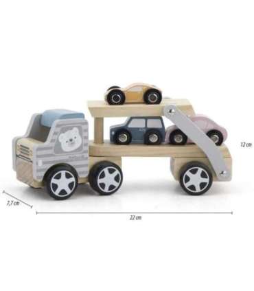 VIGA PolarB puidust autoveok mänguautodega (Montessori)