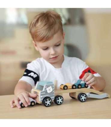 VIGA PolarB puidust autoveok mänguautodega (Montessori)