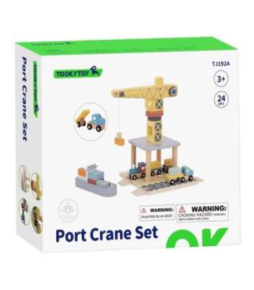 TOOKY TOY puidust sadamakraana komplekt
