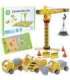 WOOPIE GREEN Puidust ehitusplats 5-ühes Liikuv kraana XXL Ehitusmasinad 13 osa. FSC