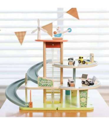 CLASSIC WORLD puidust 3-korruseline XL-garaaž liftiga 'Eko tsoon'