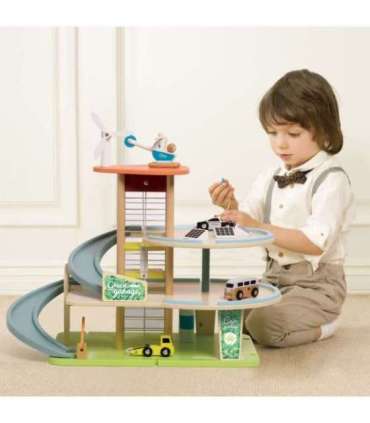 CLASSIC WORLD puidust 3-korruseline XL-garaaž liftiga 'Eko tsoon'