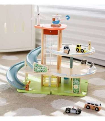 CLASSIC WORLD puidust 3-korruseline XL-garaaž liftiga 'Eko tsoon'