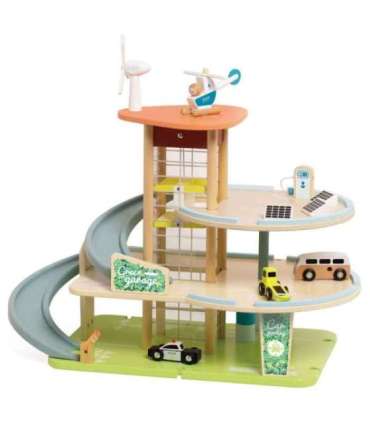 CLASSIC WORLD puidust 3-korruseline XL-garaaž liftiga 'Eko tsoon'