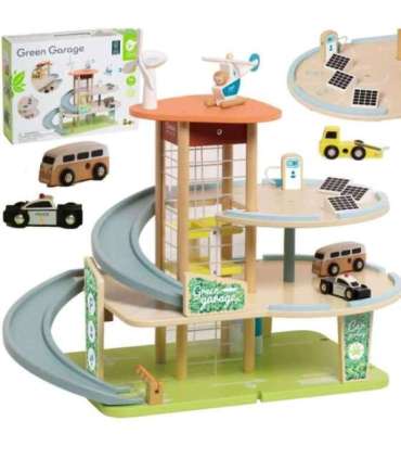 CLASSIC WORLD puidust 3-korruseline XL-garaaž liftiga 'Eko tsoon'