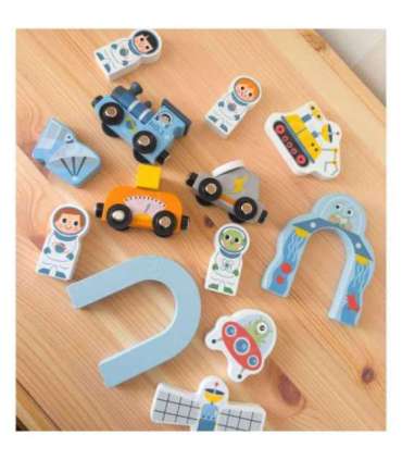 TOOKY TOY puidust kosmoserongi rööbastee komplekt