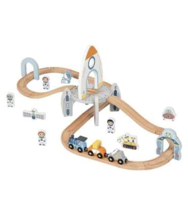 TOOKY TOY puidust kosmoserongi rööbastee komplekt