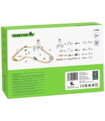 TOOKY TOY puidust kosmoserongi rööbastee komplekt