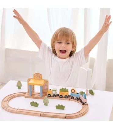 Viga PolarB puidust rongikomplekt, 30 osa.