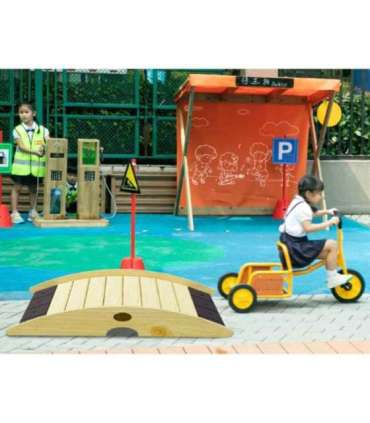 CLASSIC WORLD EDU puidust ramp-sild ja rambi sissepääs jalgrattarajale