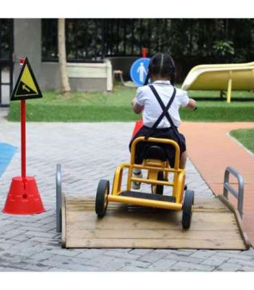 CLASSIC WORLD EDU puidust ramp-sild ja rambi sissepääs jalgrattarajale