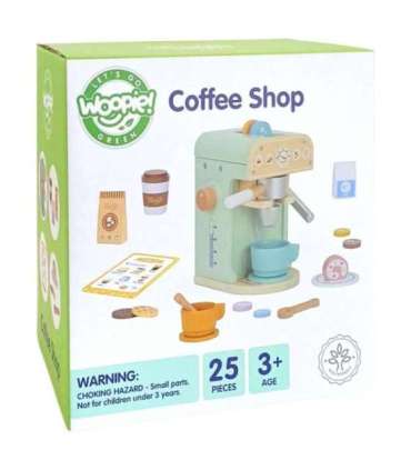 WOOPIE GREEN Drewniany Ekspres do Kawy Cukiernia Barista 25 el.