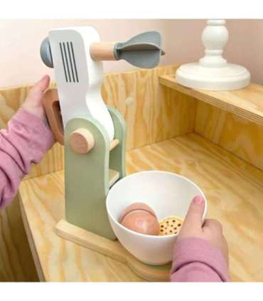WOOPIE GREEN Drewniany Mikser Kuchenny Blender z Akcesoriami 11 el.