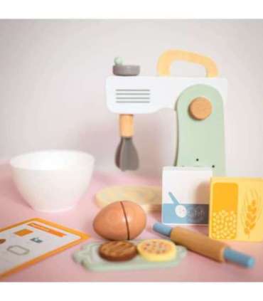 WOOPIE GREEN Drewniany Mikser Kuchenny Blender z Akcesoriami 11 el.