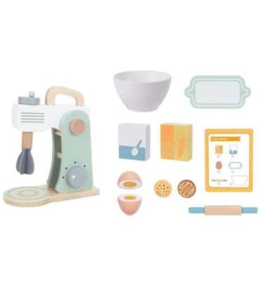 WOOPIE GREEN Drewniany Mikser Kuchenny Blender z Akcesoriami 11 el.