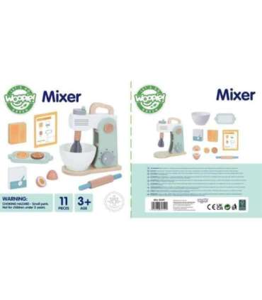 WOOPIE GREEN Drewniany Mikser Kuchenny Blender z Akcesoriami 11 el.