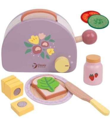 CLASSIC WORLD puidust hommikusöögiröster tarvikutega, 13-osaline