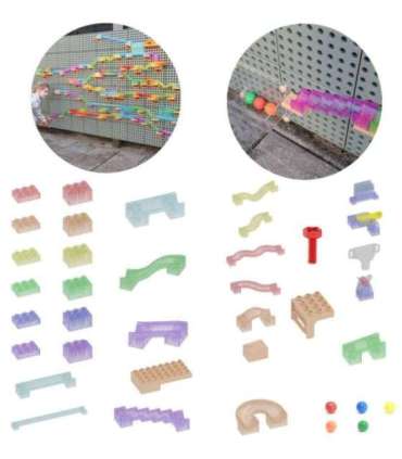 MASTERKIDZ Zestaw Konstrukcyjny Tor dla Piłek Tablica STEM 209elementów