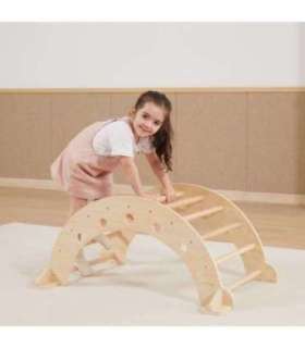 VIGA Drewniany Bujak Naturalny Montessori