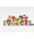 CLASSIC WORLD Деревянные блоки для нанизывания — Лесные животные, 13 шт.