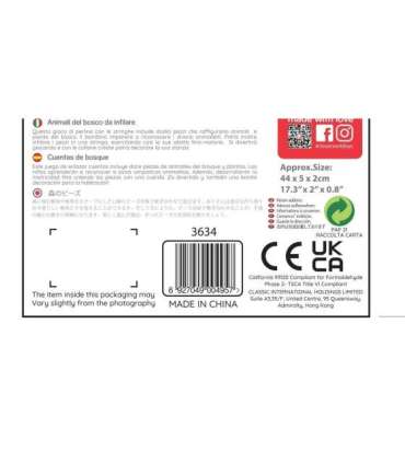 CLASSIC WORLD Деревянные блоки для нанизывания — Лесные животные, 13 шт.