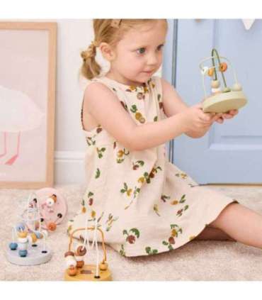 VIGA PolarB puidust käepärane pärlimängu labürint (peenmotoorika silmus), 1 tk