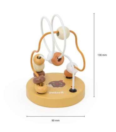 VIGA PolarB puidust käepärane pärlimängu labürint (peenmotoorika silmus), 1 tk