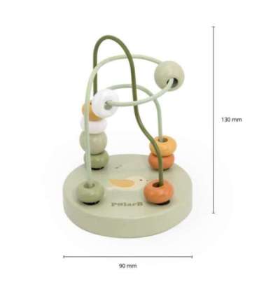 VIGA PolarB puidust käepärane pärlimängu labürint (peenmotoorika silmus), 1 tk