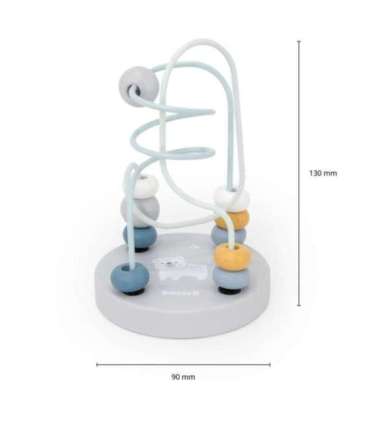 VIGA PolarB puidust käepärane pärlimängu labürint (peenmotoorika silmus), 1 tk