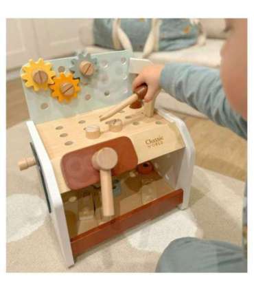 CLASSIC WORLD Drewniany Warsztat Małego Majsterkowicza z Narzędziami