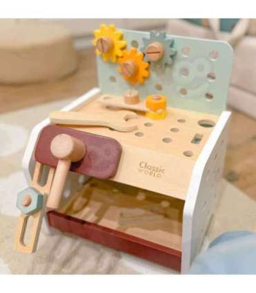 CLASSIC WORLD Drewniany Warsztat Małego Majsterkowicza z Narzędziami