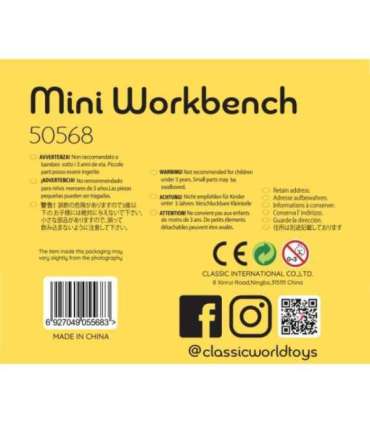 CLASSIC WORLD Drewniany Warsztat Małego Majsterkowicza z Narzędziami
