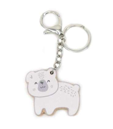 VIGA PolarB Деревянный брелок Белый мишка