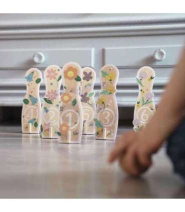 CLASSIC WORLD Wooden Bowling Game for Children 6 pcs + Ball