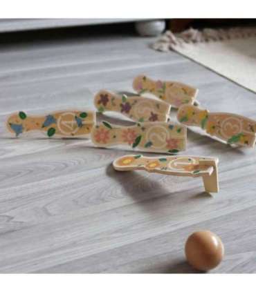 CLASSIC WORLD Wooden Bowling Game for Children 6 pcs + Ball