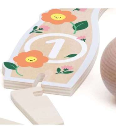 CLASSIC WORLD Wooden Bowling Game for Children 6 pcs + Ball