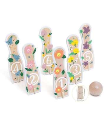 CLASSIC WORLD Wooden Bowling Game for Children 6 pcs + Ball