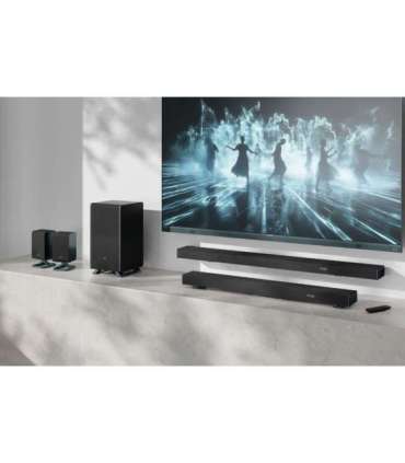 Sharp 5.1.2 Dolby Atmos/DTS:X Soundbar with Wireless Subwoofer HT-SBW55121(BK) Bluetooth