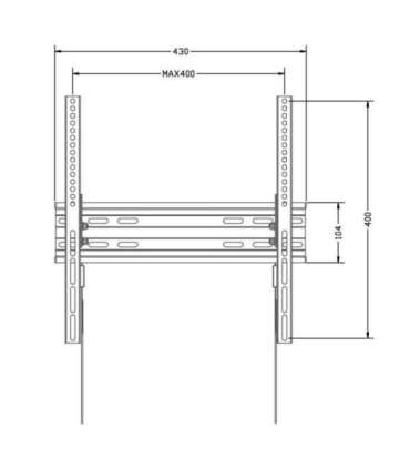 Maclean MC-748A TV or Monitor Mount, TV Wall Holder, Handle, max VESA 400x400, 32-70", 45kg, Black