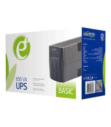 EnerGenie EG-UPS-B650 "Basic 650" UPS, Shuko output sockets 650 VA 220V±28% V AC 220V±10% V
