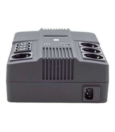 Digitus All-in-One UPS All-in-One UPS, 600VA/360W, LED 12V/7Ah x1, 4x CEE 7/7,3x IEC C13, USB, RJ45 600 VA 360 W