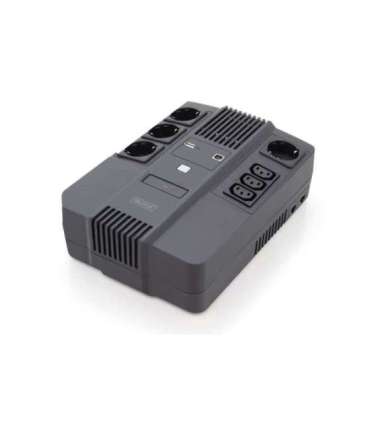 Digitus All-in-One UPS All-in-One UPS, 600VA/360W, LED 12V/7Ah x1, 4x CEE 7/7,3x IEC C13, USB, RJ45 600 VA 360 W