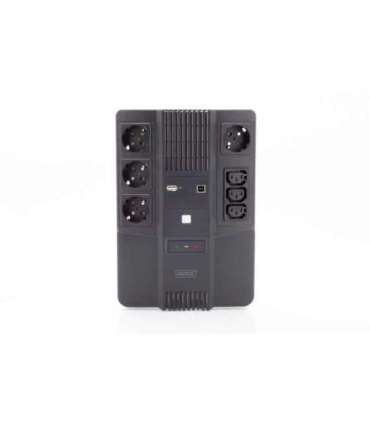 Digitus All-in-One UPS All-in-One UPS, 800VA/480W, LED 12V/9Ah x1, 4x CEE 7/7,3x IEC C13, USB, RJ45 800 VA 480 W