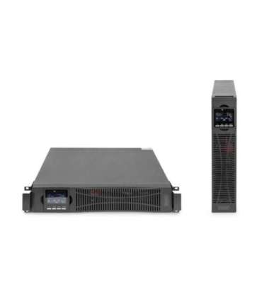 DIGITUS OnLine UPS, rack/tower, 1500VA, 1500W, LCD, 8 x C13, 1 x C19, RS-232, USB, RJ45, SNMP card (optional), relay