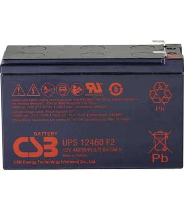 CSB Battery Battery 12V, 9Ah, AGM UPS12460F2 460 W