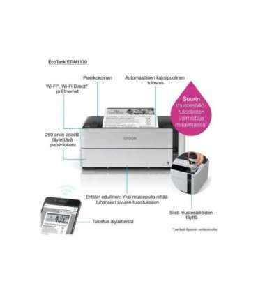 Epson EcoTank M1170 Inkjet Mono Inkjet Printer Wi-Fi White